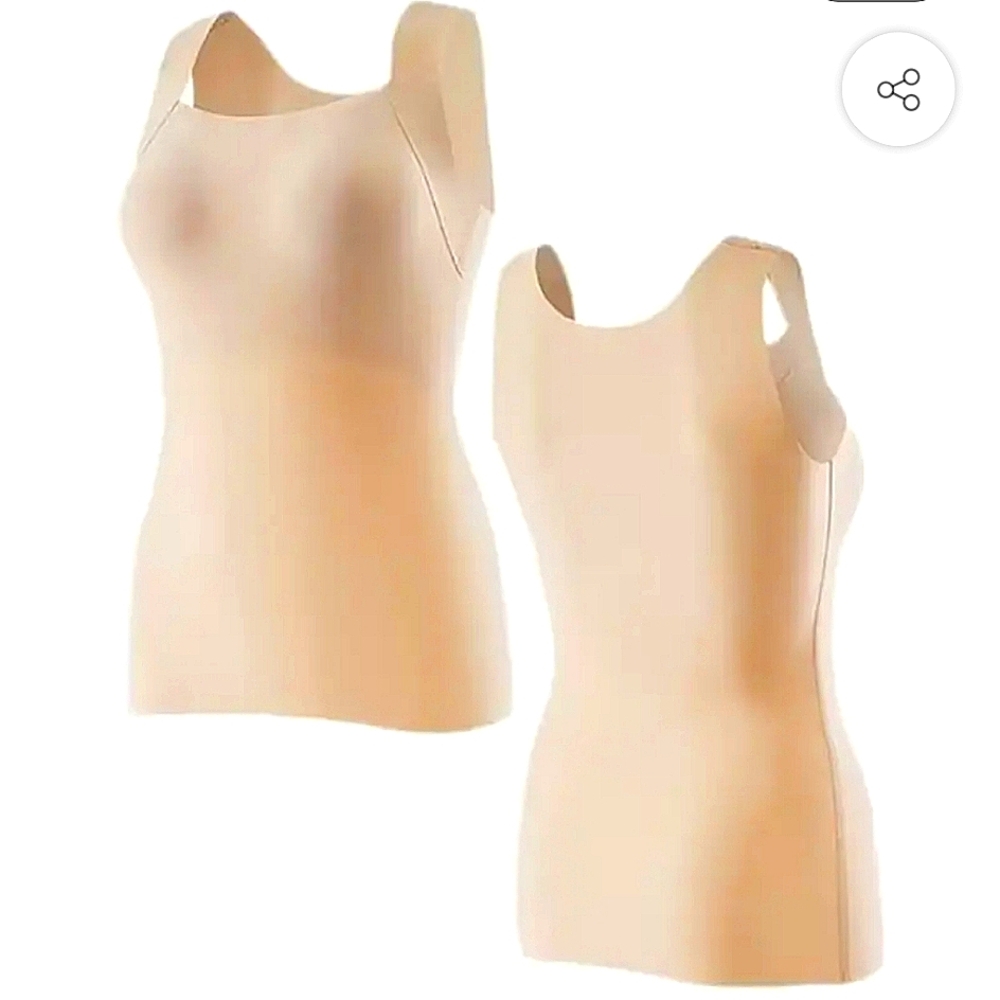 Sleeveless Shapewear Top, Beige Or Black, XXL Stretch, Never Worn.